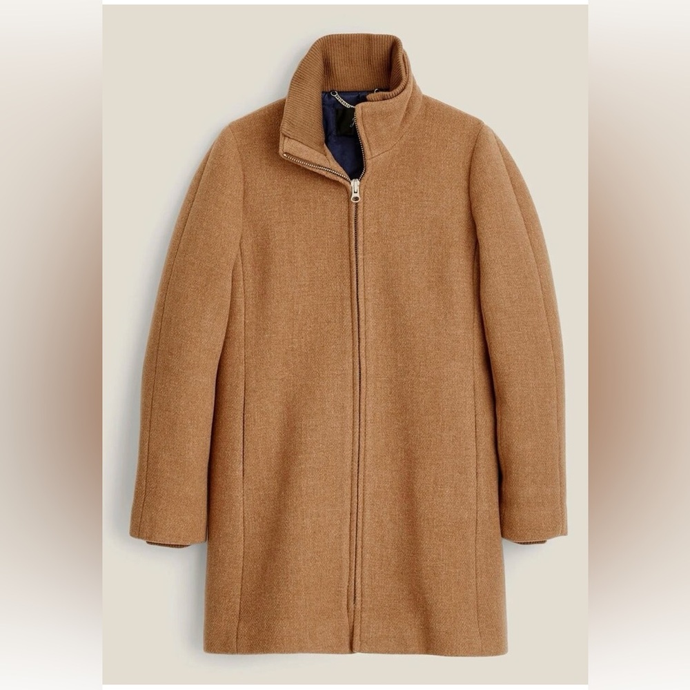 J.Crew Italian wool coat tan